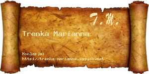 Trenka Marianna névjegykártya